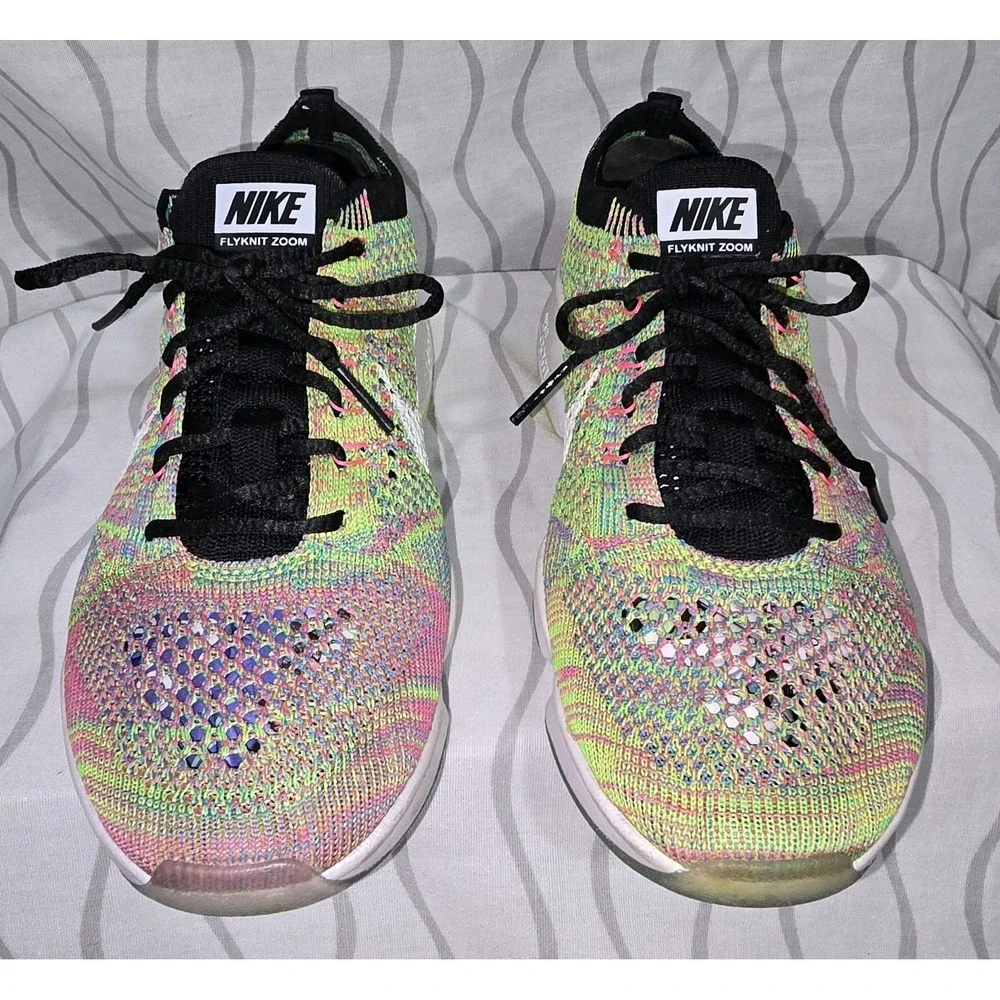 Nike Flyknit Zoom Women's Sz 6.5 Agility Multicolor Racer Trainer‎ Running Shoes - Picture 2 of 12